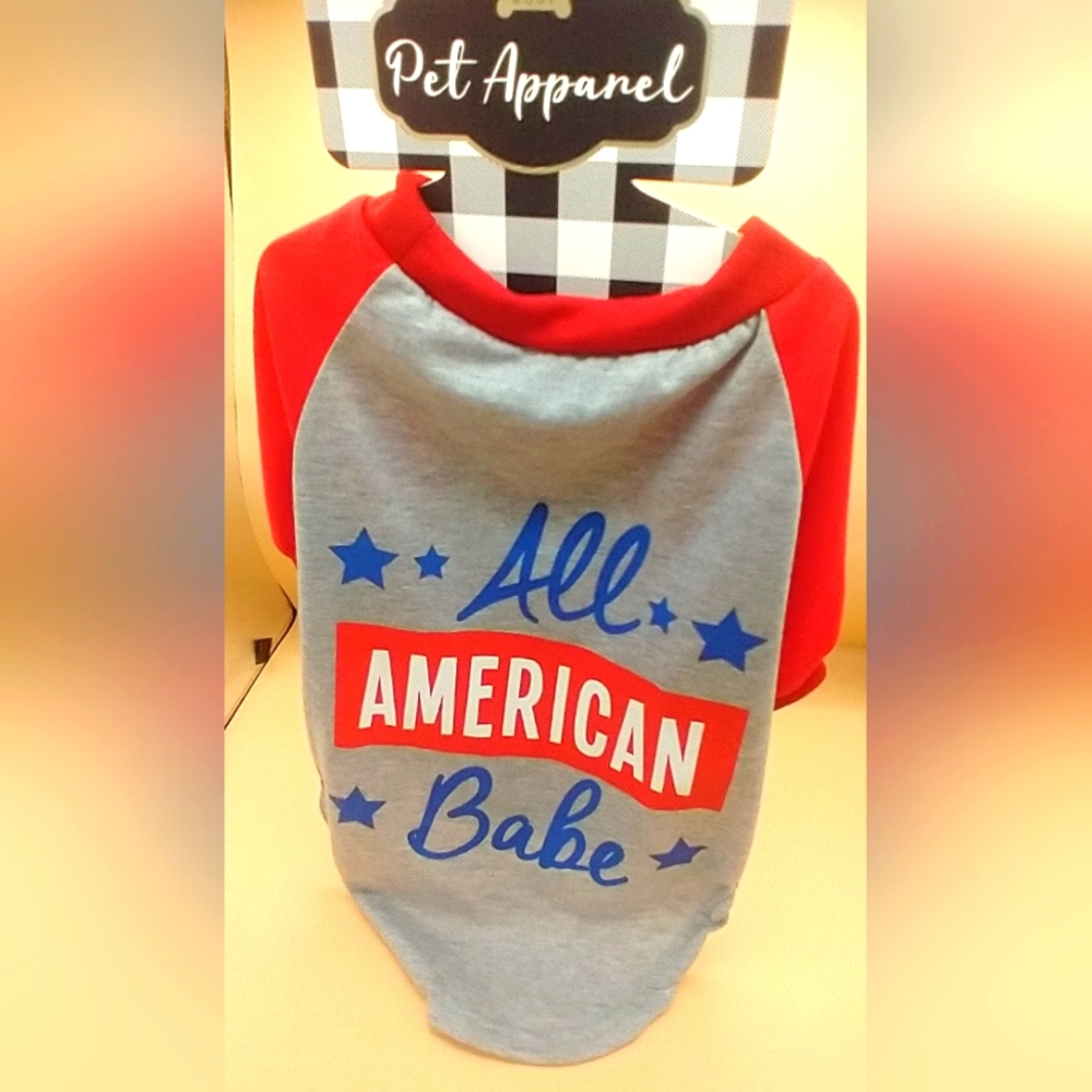 Dog Cat Puppy Pet Clothing NWT Summer outfit All American Babe ☀️💕